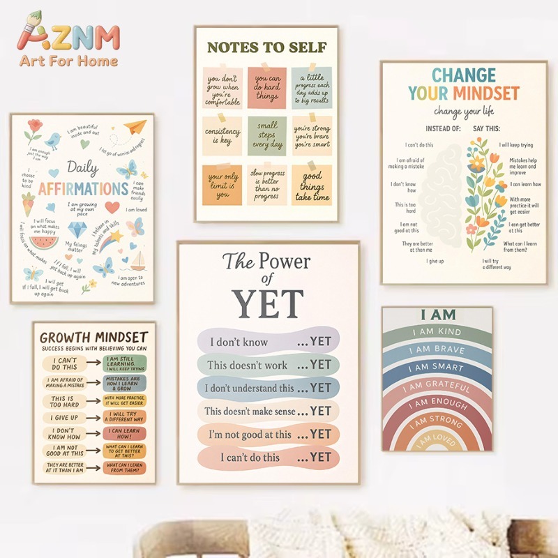Kids Education Motivation - AZNM - Impresión en lienzo con