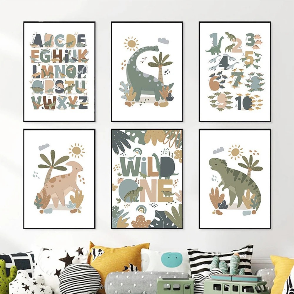 Kids Educational Posters - Cuadro de Lienzo con Diseño de