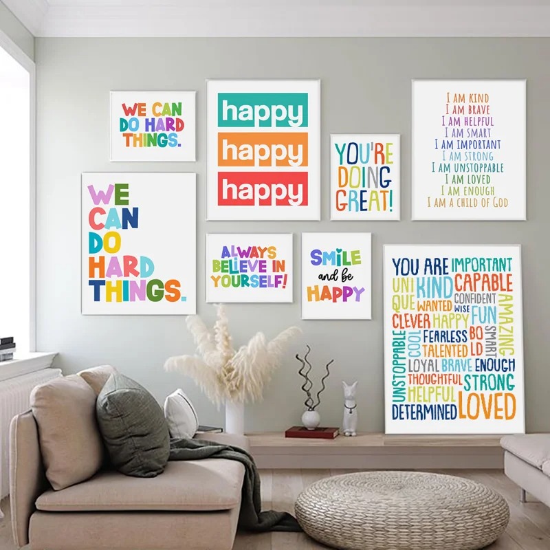 Kids Education Motivation - Póster Inspirador para Pared de Aula