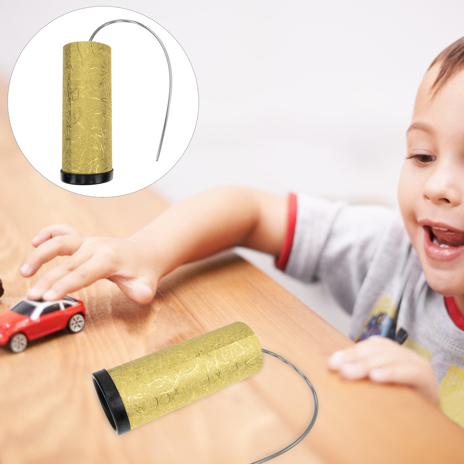 Kids Education Youtube - Tambor de resorte Thunder Tube, instrumento