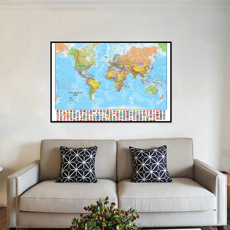 Mapa del mundo A2 59*42cm con  - Kids Educational Posters reseña y precio