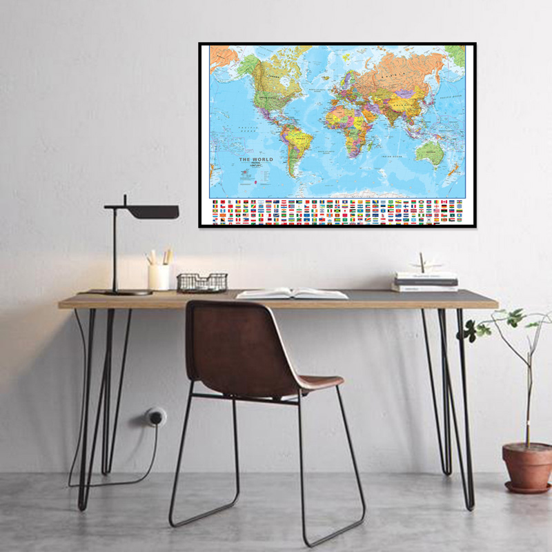 Mapa del mundo A2 59*42cm con  - Kids Educational Posters reseña y precio