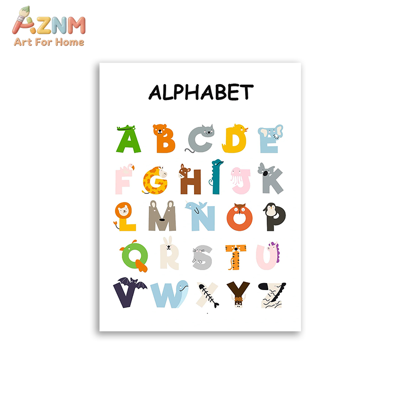 AZNM - Lienzo educativo con nú - Kids Educational - Alphabet Numbers & More reseña y precio