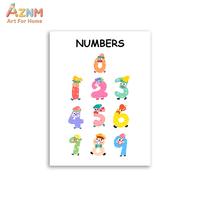 AZNM - Lienzo educativo con nú - Kids Educational - Alphabet Numbers & More reseña y precio