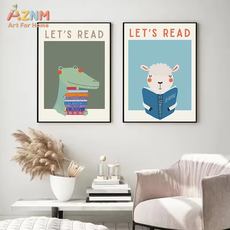 AZNM Lienzo decorativo para pa - Kids Educational - Alphabet Numbers & More reseña y precio